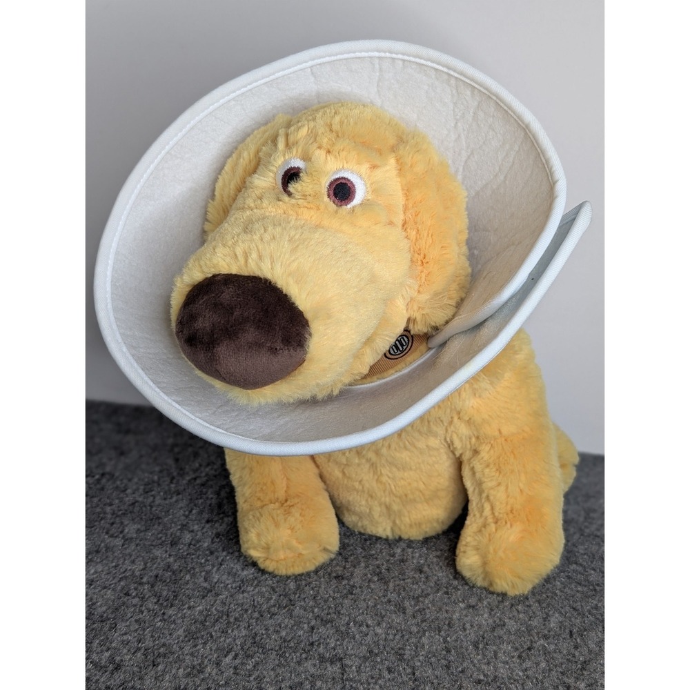 Disney Parks Pixar Movie UP DUG Doug 10" Plush Dog w/ Collar & Cone of Shame